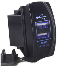 12-24V 3.1A Moto/Voiture Double Ports USB Chargeur Prise Adaptateur Prise